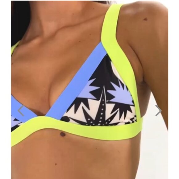 NWT OneOne Swimwear SET Bikini Blue Neon Yellow White Black Jesse Kameron New - Picture 8 of 13